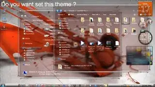 How can set a glass theme windows7(English)