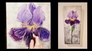 Мастихин: как нарисовать ирис на фоне венецианской штукатурки