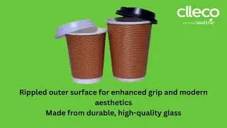 Brown Ripple Glass | Stylish Insulated Paper Cup for Hot Beverages | CLLECO Packaging