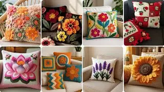 Beautiful crochet cushion cover disgin ideas 😱#crochet #knittig 