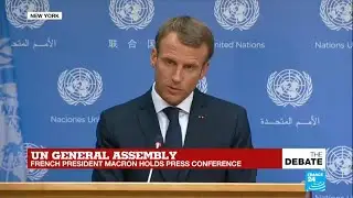 UN General Assembly: French president Emmanuel Macron holds press conference