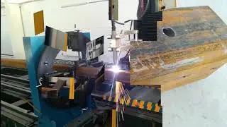 8 axis cnc pipe tube cutting beveling machine Cut off cut hole