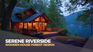 Perfect Serene Riverside Wooden House Forest Design