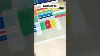 Draw all flag | Cameroon 🇨🇲 #cameroon #youtubeshorts #flag #shorts