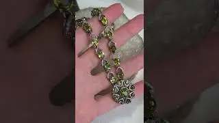 Telegram +79038171153 💎Колье с зелёными турмалинами и бриллиантами цена 79800 ₽ длина 45 см