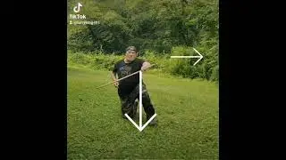 AN OUTWARD HORIZONTAL SLICE & DOWNWARD VERTICAL SLICE LARRY KING'S COMBAT SWORD FIGHTING TATICS.