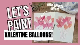 Easy Watercolor Heart Balloons 🎈 | Beginner Valentine Painting Tutorial 