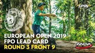 European Open 2019 FPO Lead Card Round 3 Front 9 (Pierce, Blomroos, Allen, Salonen)