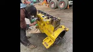 Massive Komatsu Bulldozer Engine Rebuild | From Damage to Power Again!