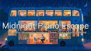 Midnight Piano Escape 🌌 | Peaceful Moments Inside a Three-Story Moving Home