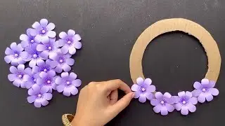 2 красивых настенных цветка / Бумажные поделки для украшения дома / Простое изготовление цветов и...