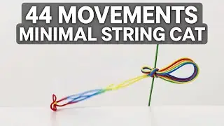 44 Movements Minimal String Cat TV 🧶 | Calm White Background Play for Cats
