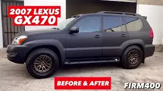 2007 LEXUS GX470 WRAP BEFORE AND AFTER WITH AVERY MATTE BLACK VINYL