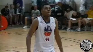 Kevin Puryear bangs dunk overtop defender @ Under Armour Finals - KC Run GMC 2015 forward