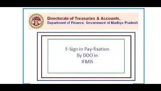 Pay Fixation using E-Sign by DDO login