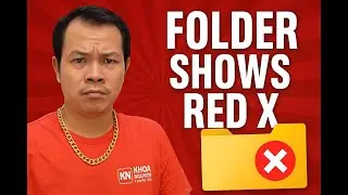 FOLDER SHOWS RED X