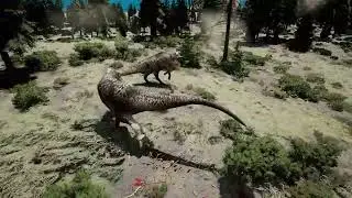 Lambeosaurus and Lurdusaurus kill PT Rex in Path Of Titans