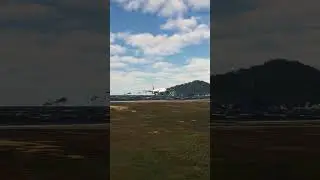 beautiful view of airplanes when landing eps.580