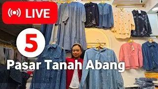 LIVE 5 l SETELAN ROK MURAH, SETELAN CELANA VIRAL MODEL TERLARIS DI PASAR TANAH ABANG HARI INI
