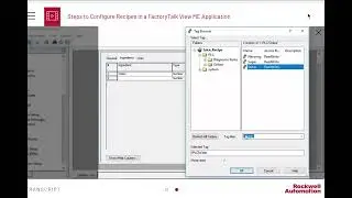 Steps To configure Recipes in FactoryTalk View ME