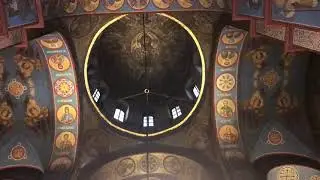St. Michael&rsquo;s Golden-Doomed monastery in Kiev, Ukraine. Inside view