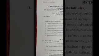 Python important paper Degree Bsc sem-3aknu paper #previous#question #questionpaper exam#preparation