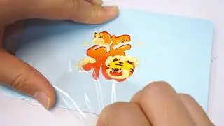 INKGIANT AB film full-color crystal label application for greeting cards