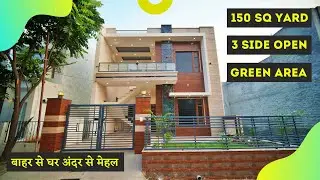 3 Side Open 150 Sq Yard (27x50) Double Story House With Modern House Plan | 150 Gaj House Design