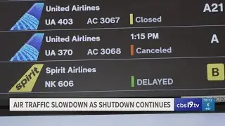 Air traffic slowdown impacts Americans as government shutdown continues