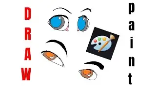 HOW TO DRAW EYES USING MS PAINT WITH A MOUSE POINTER
