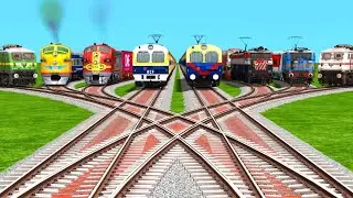 8 EXTREME Train Simulator Gameplay On Bumpy Animated Railroad Tracks | train crossing video 