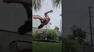 Training before my pole competition in Cali