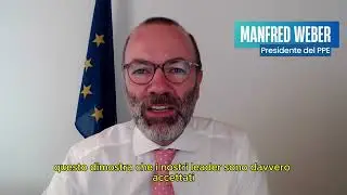 Manfred Weber, President of the EPP group, at the National Assembly of Noi Moderati (Italy)