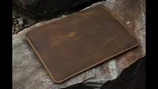 Handmade leather new macbook sleeve case#leathercover #macbookcase #laptopsleeve #leathercraft