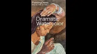 Dramatic water colour painting demo step by step process - 1