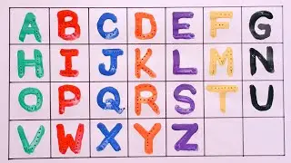 Alphabet, ABC song, ABCD, A to Z Kids rhymes, Collection for writing along dotted lines for toddlers