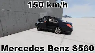 Mercedes-Benz S560 vs Wall | BeamNG.drive Ultra-Realistic Crash Simulation