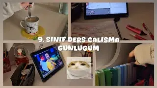 9. Sınıf ders çalışma günlüğüm🤍 | bir günlük vlog🙆🏿‍♀️