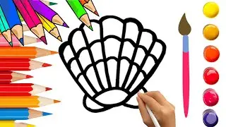 How To Draw cute snail shell Drawing, Painting & Coloring For Kids and Toddlers_🌈🎨