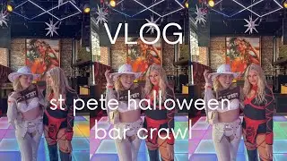 st pete halloween bar crawl vlog | friend in town!