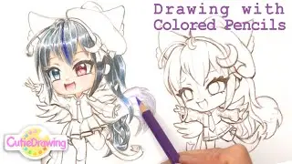 Drawing your OC in two styles with Colored Pencils /GachaClub/Chibi #53