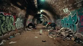 UNDERGROUND TUNNEL HUM FOR SLEEP TINNITUS & NOISE BLOCKING | 10 HOUR BLACK SCREEN BLACK NOISE