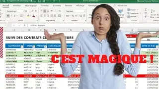 Excel-Avanc&eacute; : Comment cr&eacute;er une gestion de suivi de contrats collaborateurs sur Excel ?