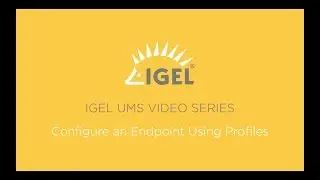 Configure an endpoint in the UMS using profiles