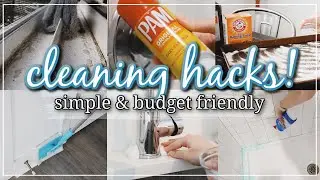 SIMPLE & EASY CLEANING HACKS 2021 (Spring Clean FASTER!) / GENIUS BUDGET CLEANING HACKS & IDEAS