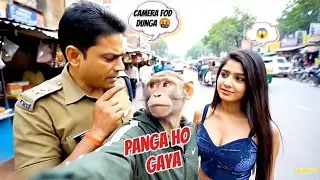दोस्तो पंगा हो गया Police के साथ 😡 | Veo3 Animation 2025 | Monkey Video Part-1