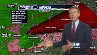 WTVA Severe Weather Coverage - New Albany, MS - Joel Young