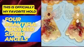 #18 How to bling out the Druzy Crystal Christmas Angels from #moldsandshapes