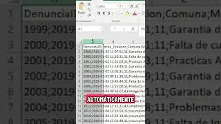 Dividir texto en columnas por delimitados en #excel #exceltips #hack #microsoft #office
