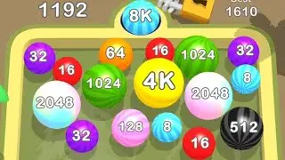 Merge Pool 2048 - Number Master Balls (Math Games, Part 02) ASMR Ball Gameplay